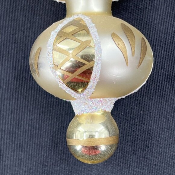 Four Graduated Reflector Ball Spin Ornament Glittered RARE  1A - Picture 7 of 13